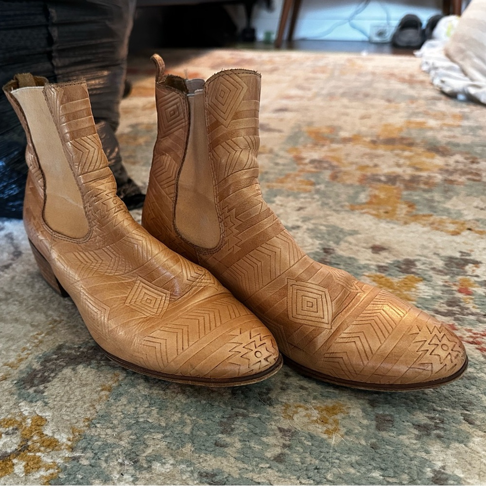 MTNG Tooled Chelsea Ankle Boots